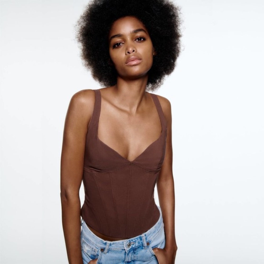 NWT Zara corset top
